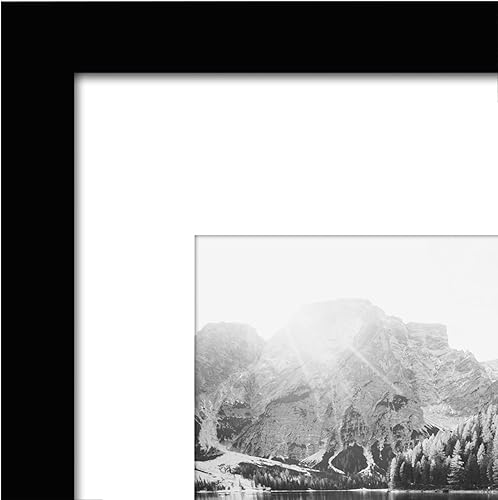 Vista 213 de Americanflat Portarretratos de 8 x 12 pulgadas con plexiglás pulido, juego de 2 portarretratos de 6 x 8 pulgadas con paspartú o para fotos de 8 x 12