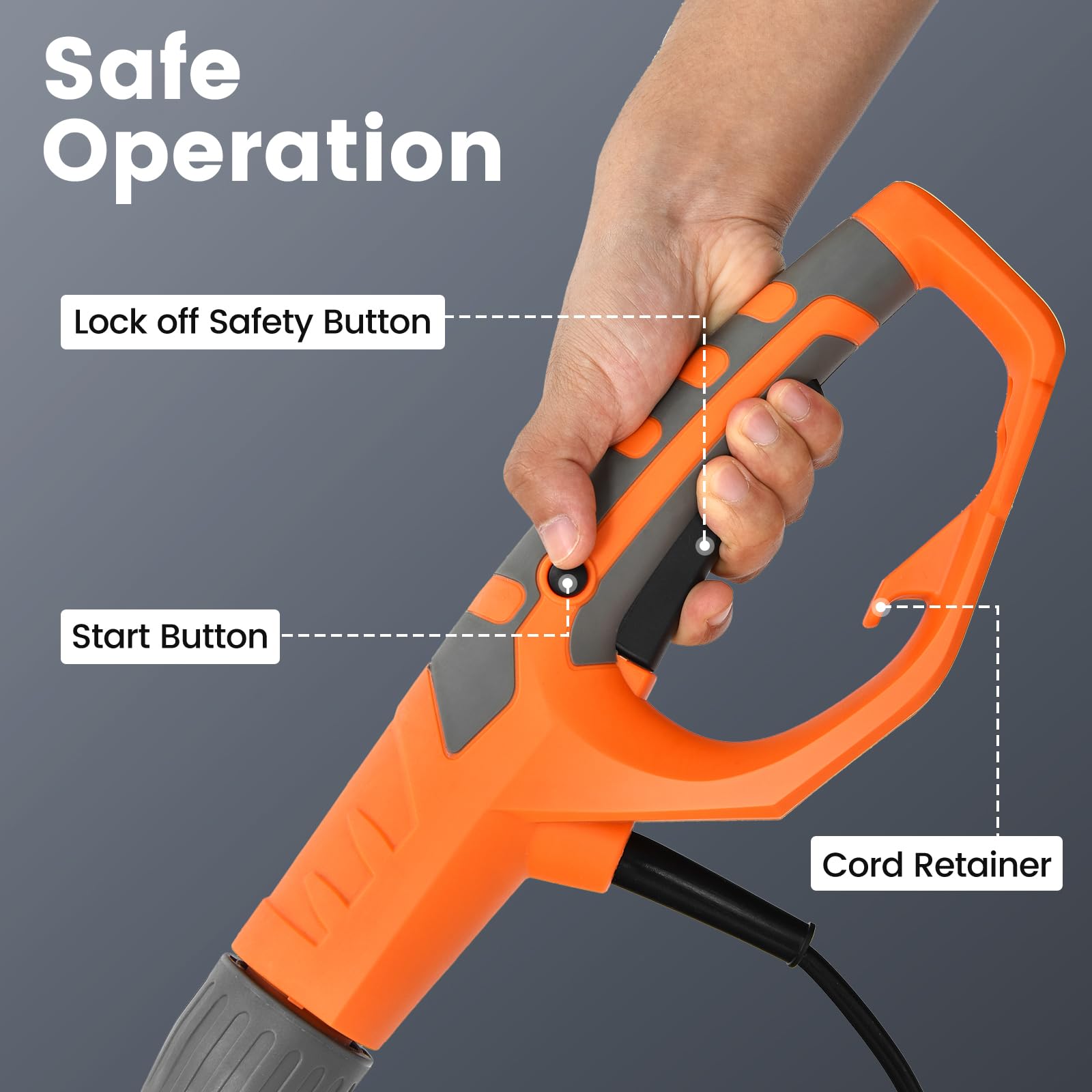 SOARS Elagueuse Électrique 750W, Scie à Élaguer Télescopique avec Longueur de Guide de 20 CM, Inclinaison de la Tête du Moteur de 60°, Tronçonneuse Jusqu'à 4 M, Vitesse de Coupe de 11 M/S