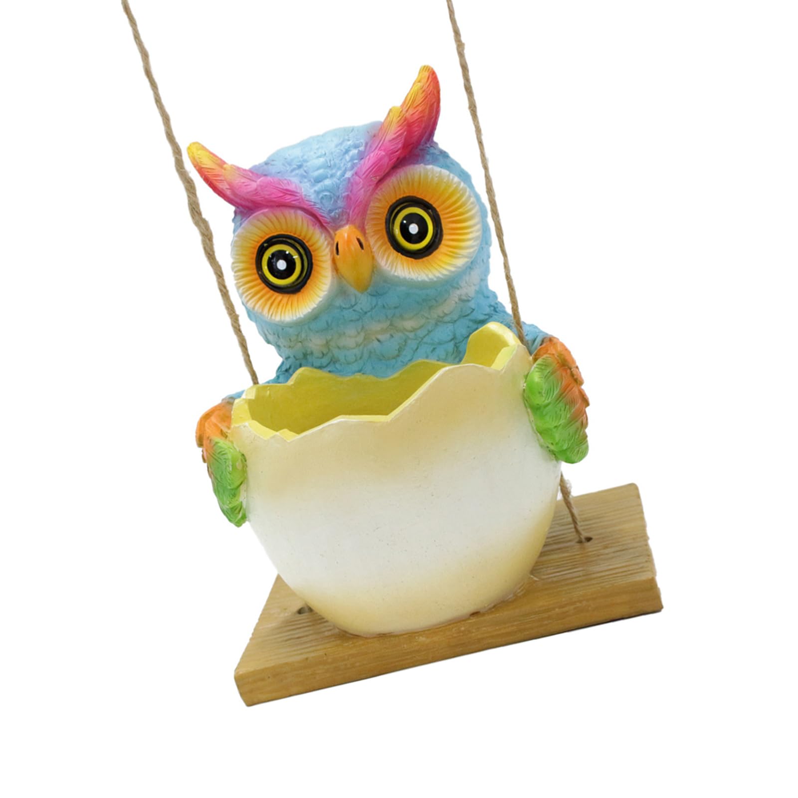 HDOYTXXM Exquisite Desktop Owl Shape Ornament Sculpture Household Supply Children Toy Decorations for Flower Pots Windowsill Hanging Basket Pendant