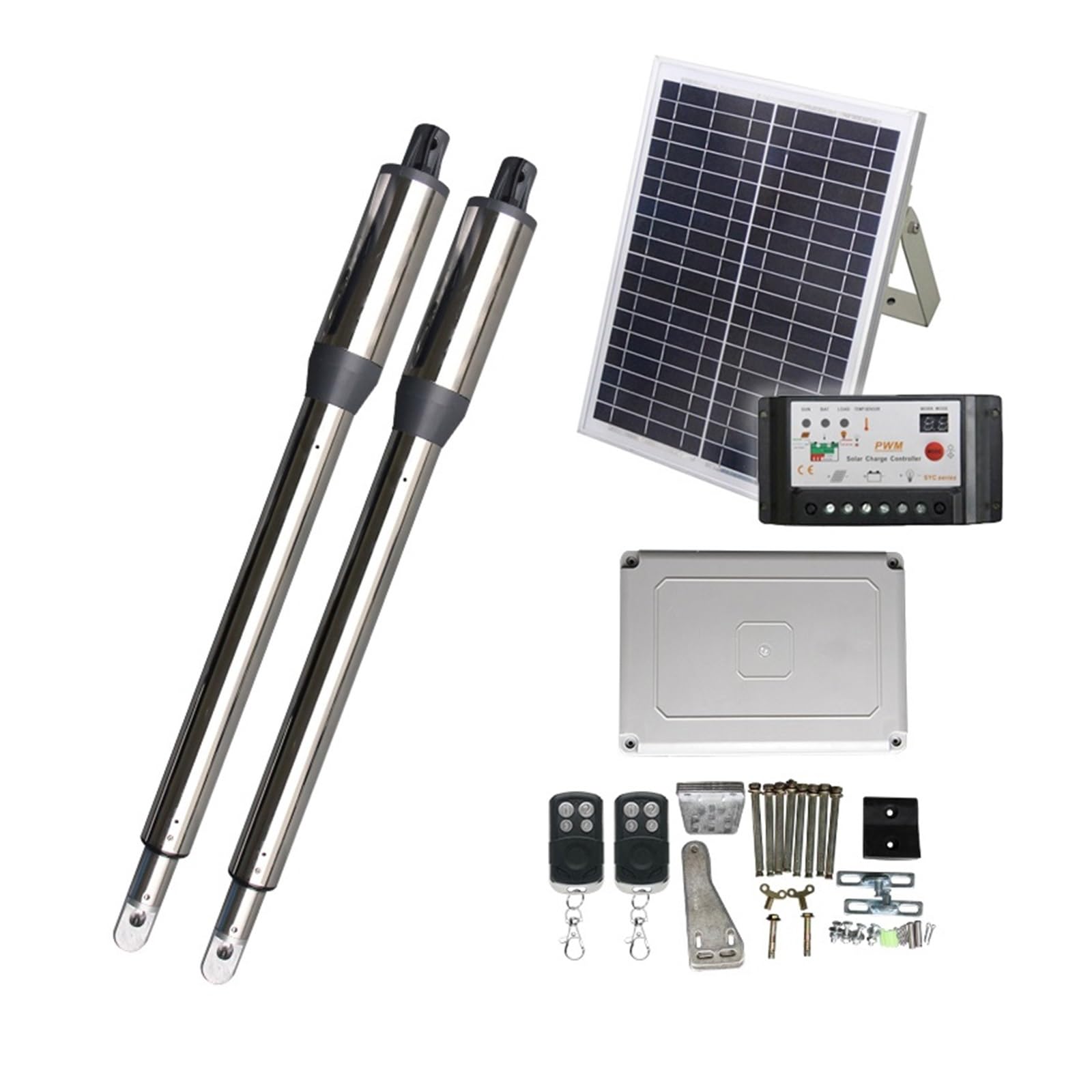 300KG Solar Automatic Swing Door Driver with Remote Control Electric DC Single Linear Swing Door Motor Operator Residential, Commercial