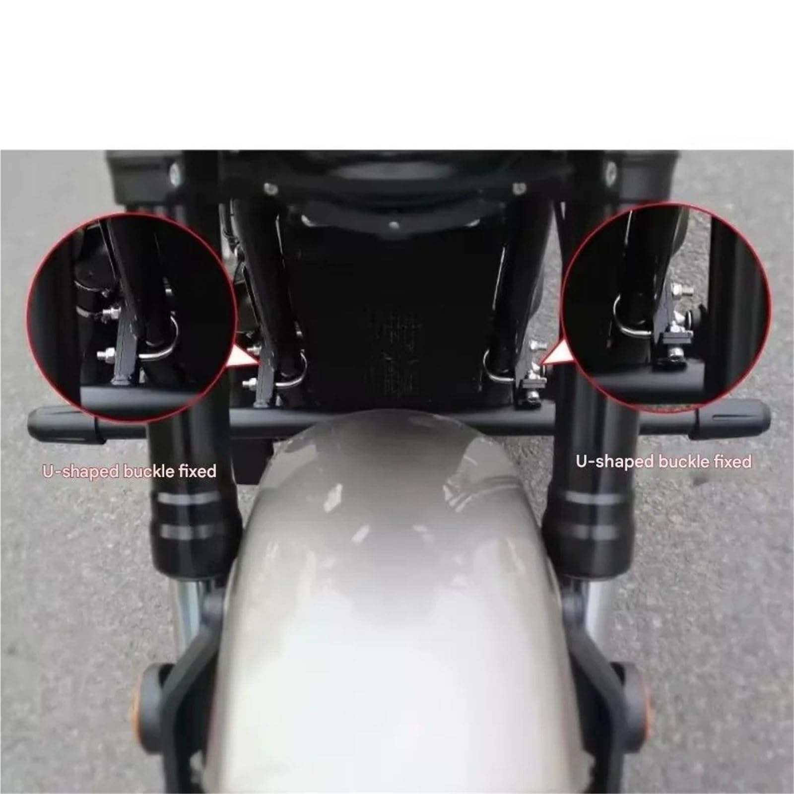 Motorradstoßstange Für Benda Für Chinchilla 500 Nachrüstung Stoßstange Stoßstangenschutz Verdickte Anti-Fall-Stange Schlitzstange Zerstörungsfreie Installation Motorrad Motorschutzbügel(B)