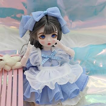 BJD 1/8 ほぼ新品 女の子 眼球あり Amazon | Meeler BJDドール フルセット1/6 球体関節人形 女の子