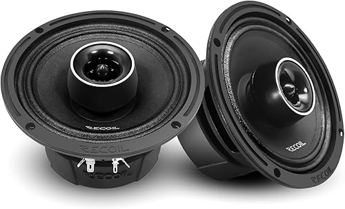 RECOIL MX65 Par de altavoces coaxiales de rango medio de 6.5 pulgadas de audio profesional de 2 vías con tweeters de bala incorporados 560 vatios