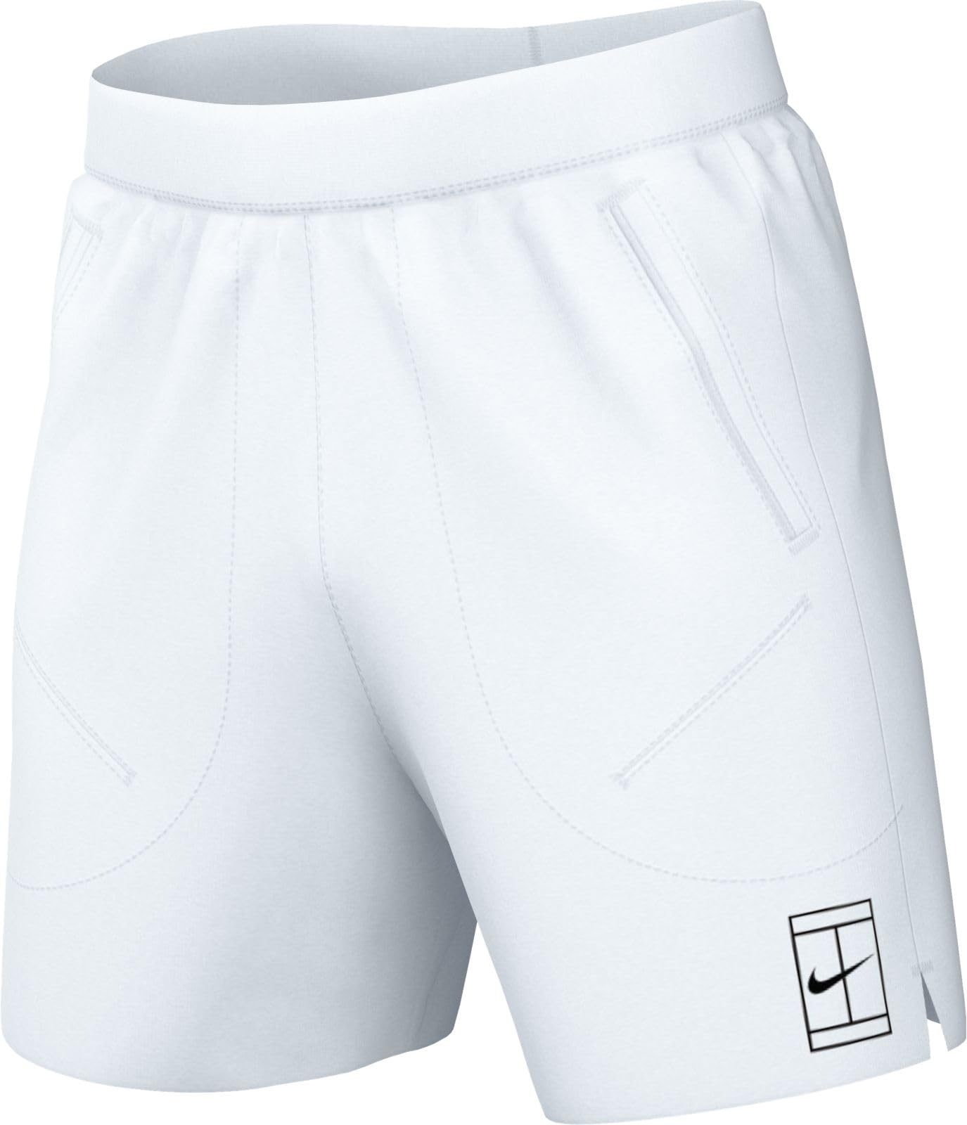 Nike Court Advantage FZ9322 Dri-FIT 8" Men's Tennis Shorts White/Black