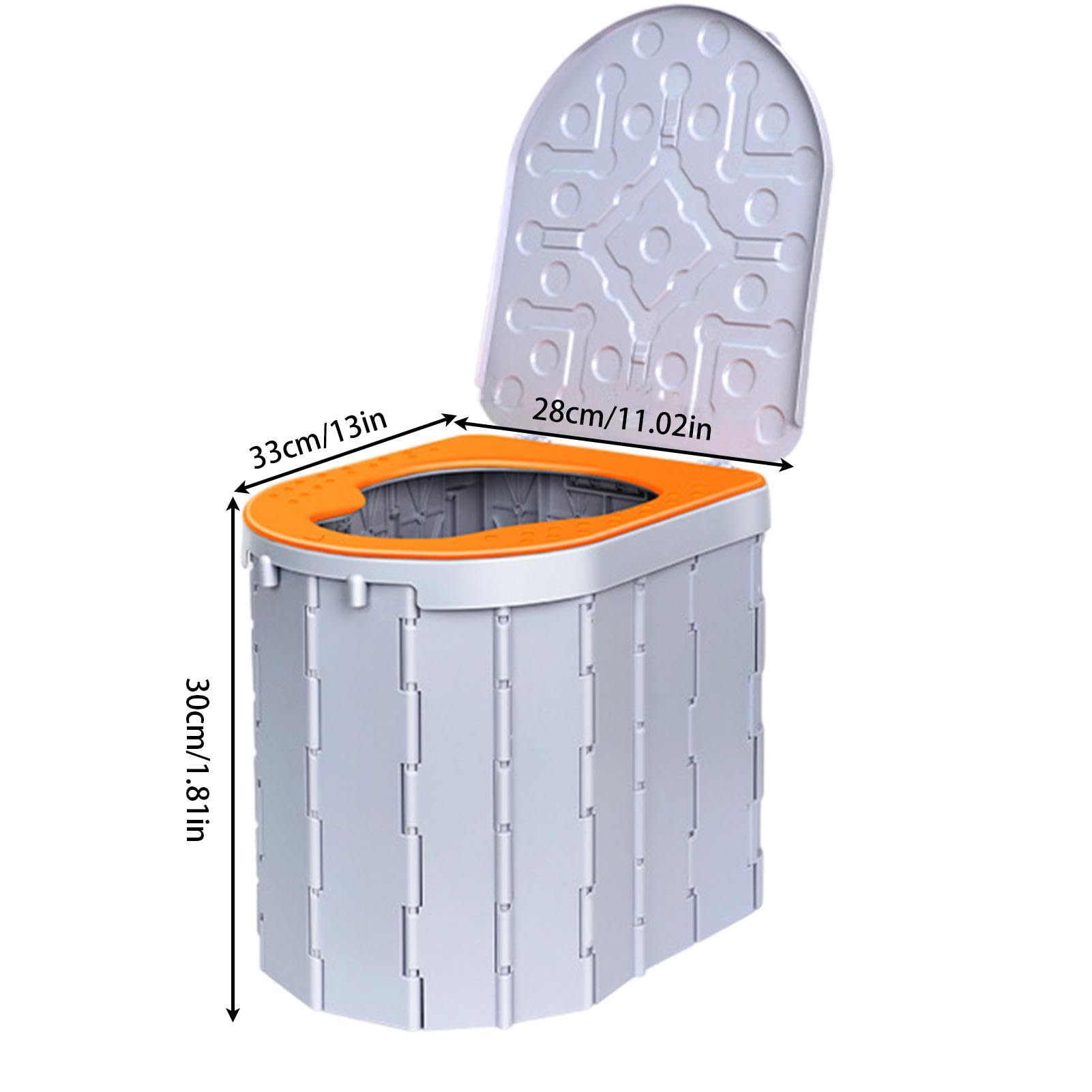 Inodoro portátil, orinal de viaje | Inodoro de compostaje para exteriores con tapa | Orinal portátil con 15 bolsas de basura y bolsa de almacenamiento, baño de camping para viajes, excursiones