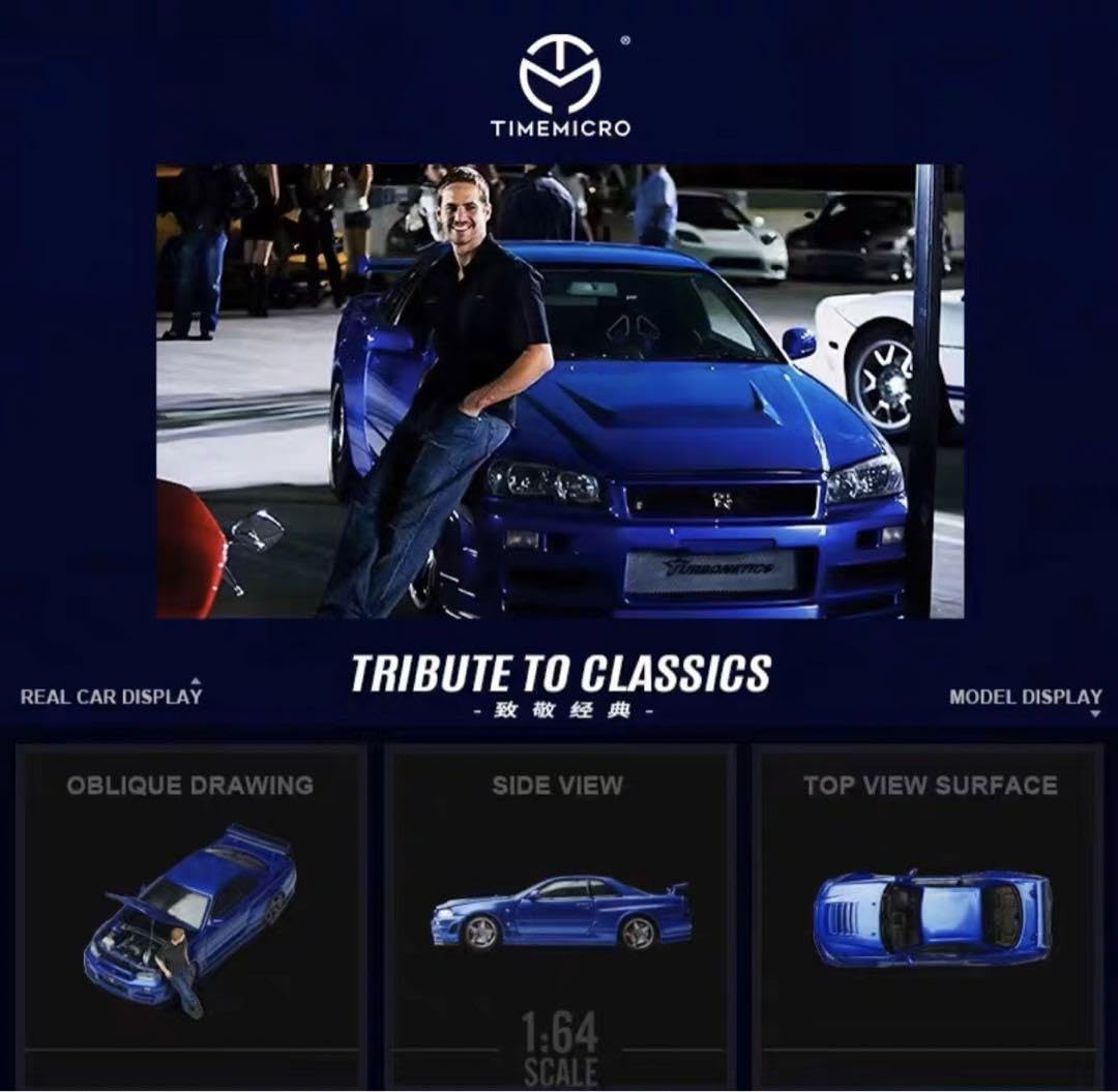 Amazon.co.jp: 699台限定 TIMEMICRO R34 GTR 164 ワイスピ : おもちゃ