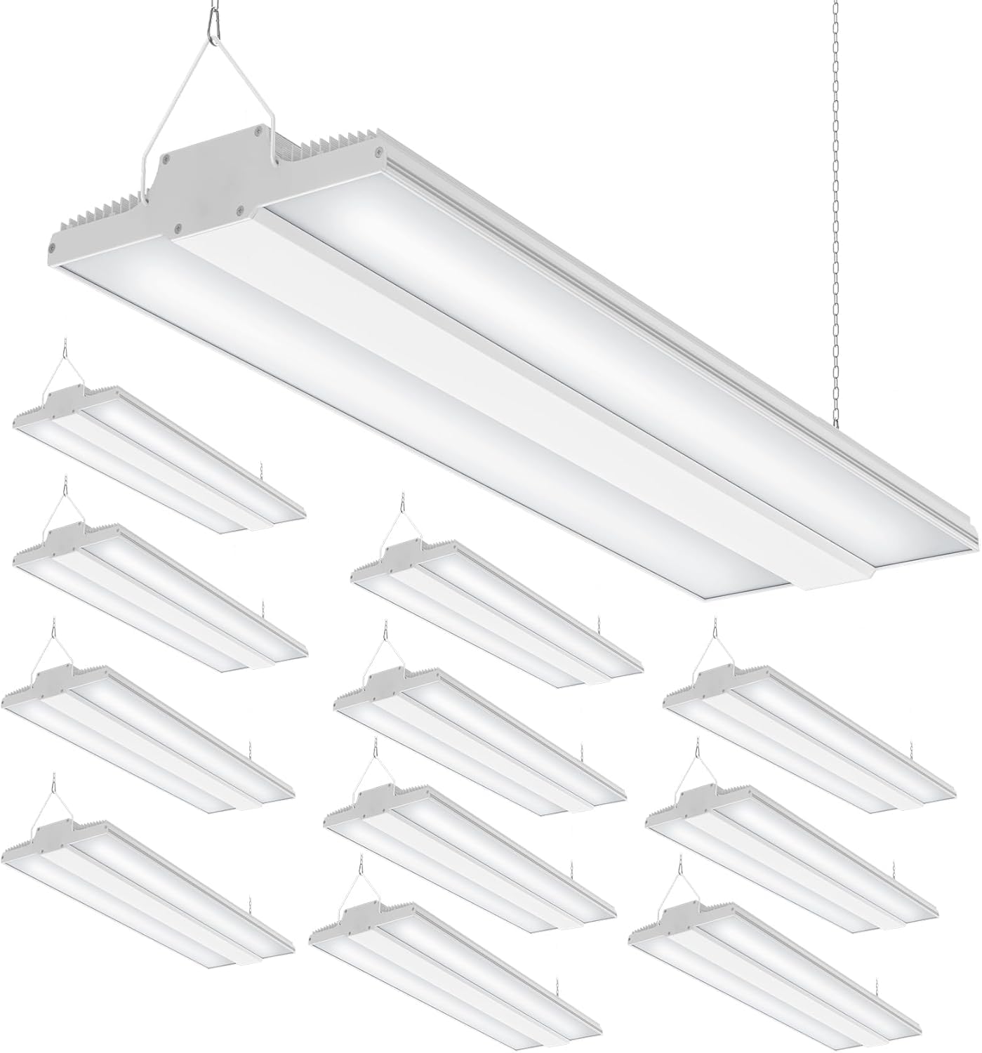12 Pack 400W High Bay LED Lights 60 000LM 2 22FT LED Warehosue Light UL DLC Listed 5000K