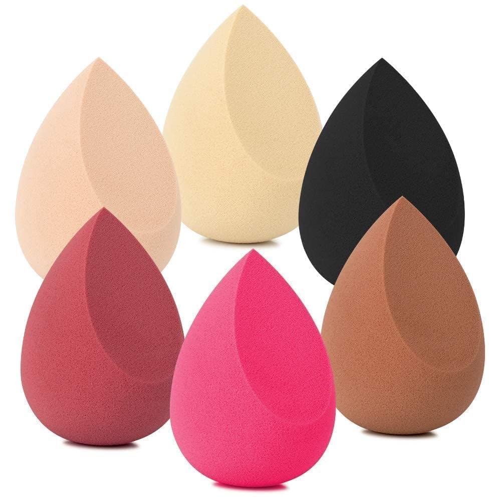 Beautiflame Makeup Sponge, 6 Pcs Multi-colored Blender Blending Sponges for Foundations,Powders & Creams, Vegan, Cruelty Free and Non-Latex (PACK OF 6)
