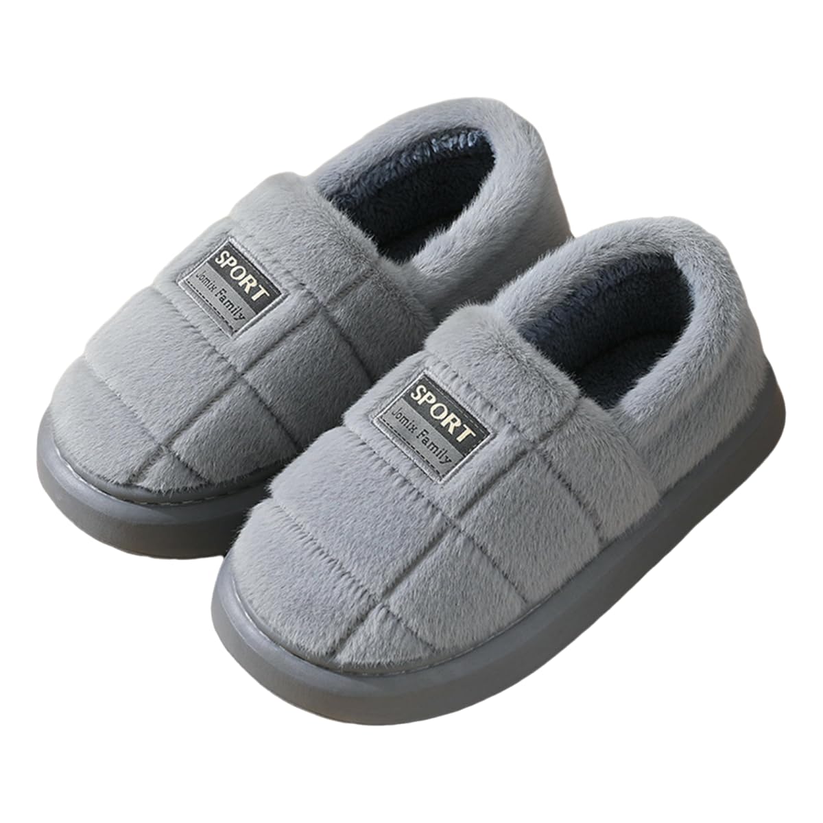 Damskie kapcie Plush Cotton Shoes Large Size Heeled For Men Home antypoślizgowe grube podeszwy