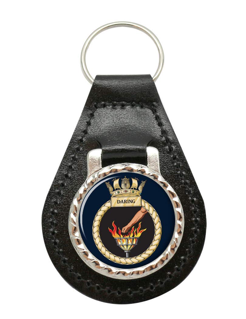Giftshop UK HMS Daring, Royal Navy Leather Key Fob