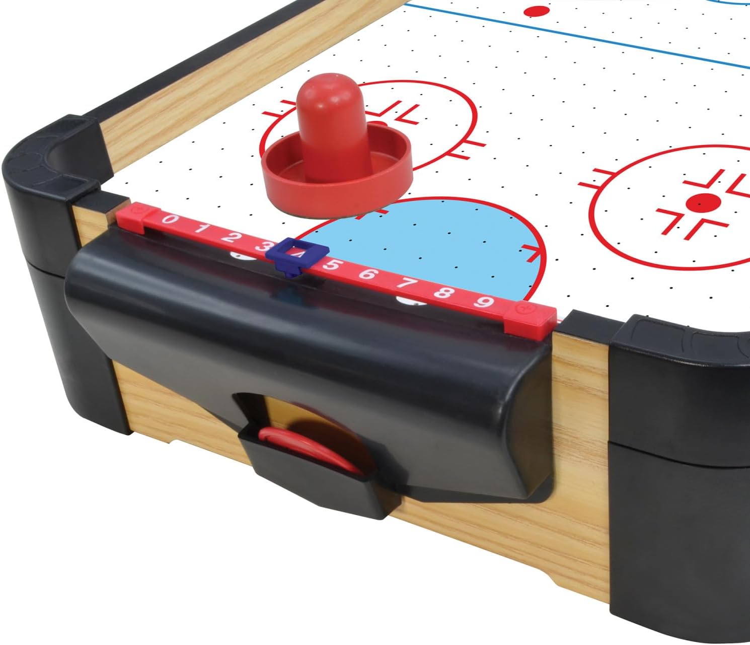 Ambassador Games: Tabletop Air Hockey - 20" - Compact Traditional Arcade-Themed Game, Air Cushion, Quality Wood, Mini Set, Adults & Kids 3+, 2 Players