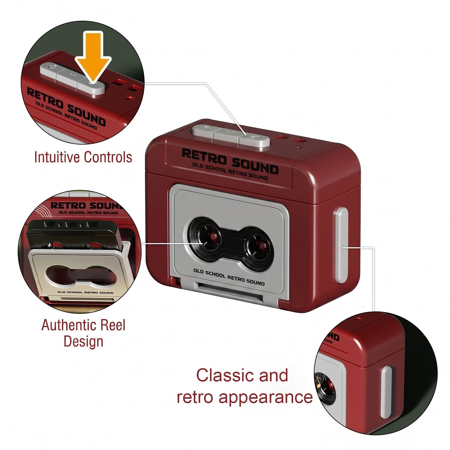 Retro Plattenspieler Schlüsselanhänger mit Aufnahmefunktion, Mini Grammophon Anhänger mit Sound für Personalisierte Sprachnachrichten, Nostalgie Musik Geschenk Set