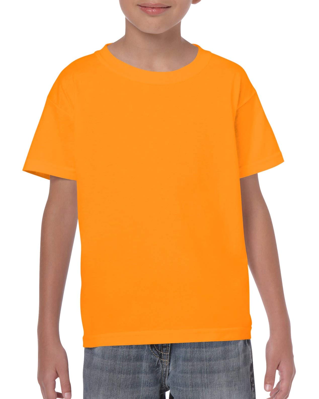 Gildan - Youth Heavy Cotton 100% Cotton T-Shirt. 5000B M Tennessee Orange