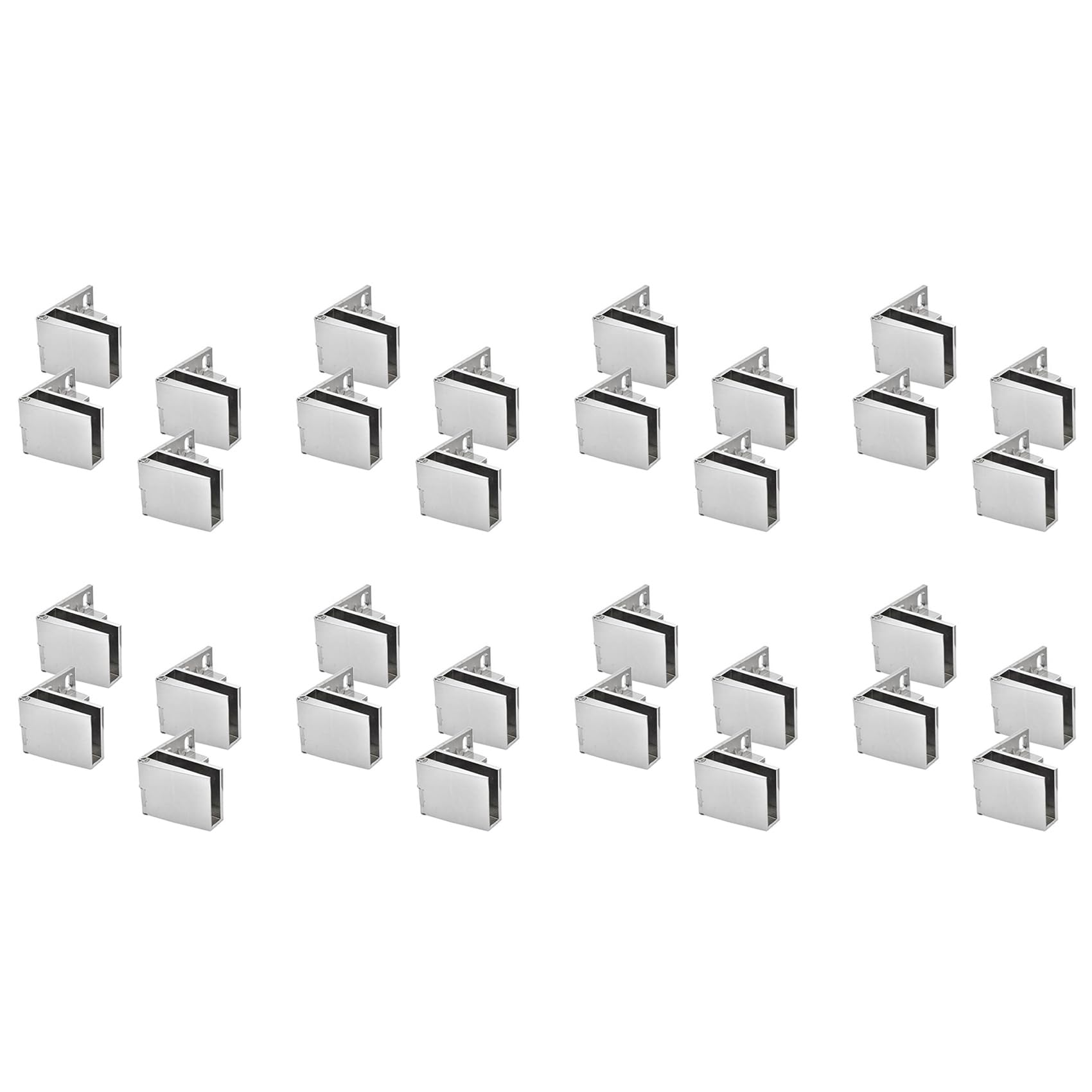Jnchdghwa Silver 32 Pack Glass Door Hinges Glass Cabinet Door Hinge Glass Wine Cabinet Hinge Glass Display Hinge