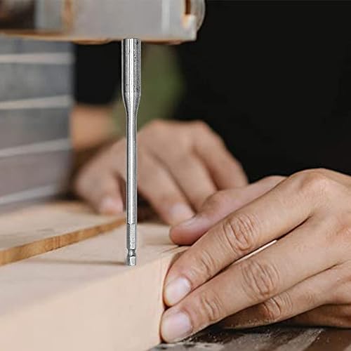 Miniatura 7 de Juego de brocas de extensión hexagonal de 14 de 6 y 12 pulgadas, extensión de broca de pala de madera con 2 llaves de llave para torneros de madera,