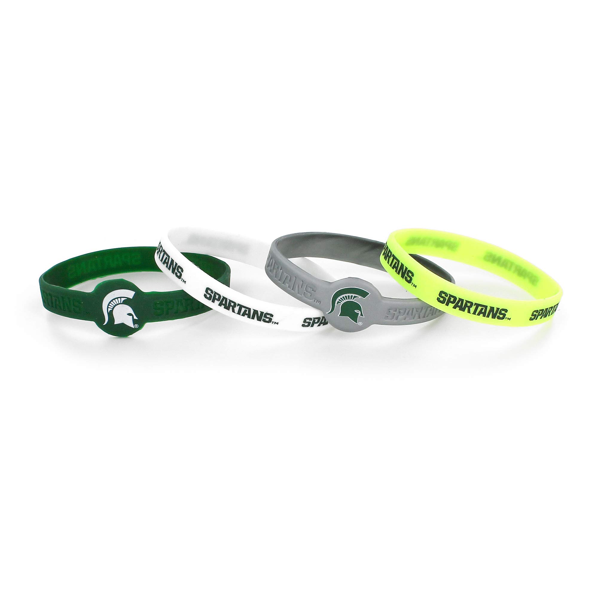 NCAA Michigan State Spartans Silicone Bracelets, 4-Pack