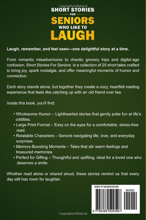 Short Stories for Seniors Who Like to Laugh: Uplifting and Funny Short Stories in Large Print – Feel-Good Tales to Inspire, Entertain, and Gift to Elderly Loved Ones (Easy Moments for Seniors) - Image 2