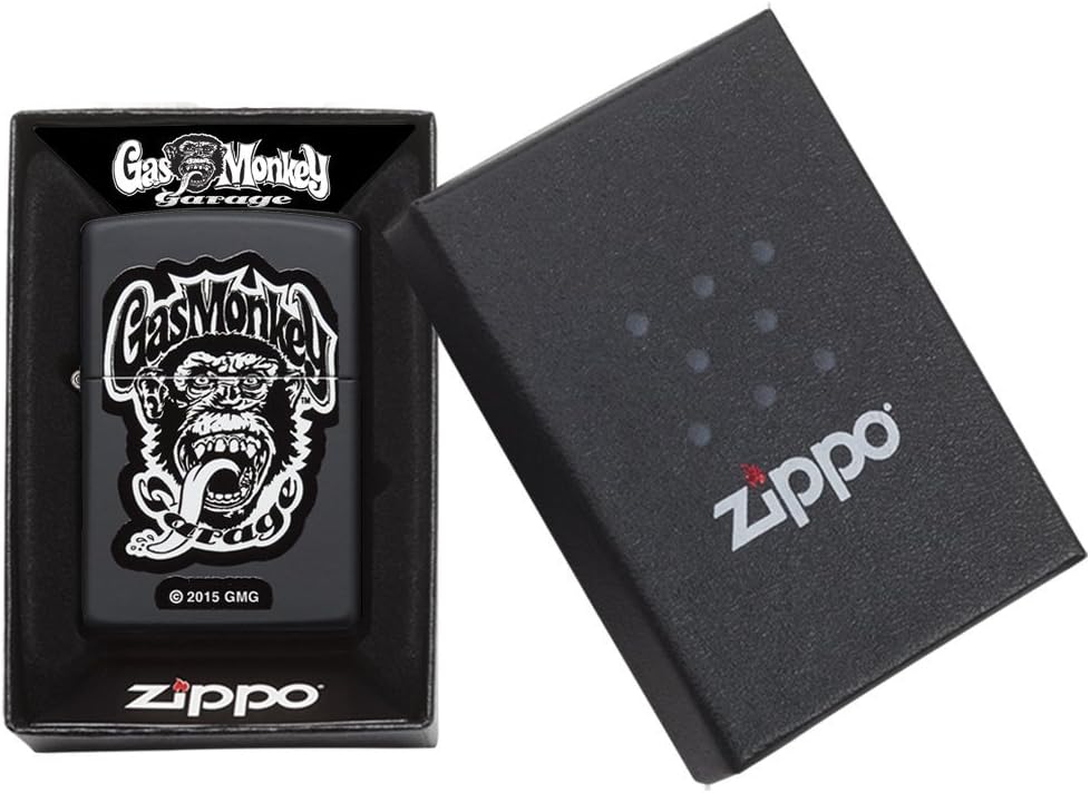 Zippo Gas Monkey Garage Lighters Black Matte