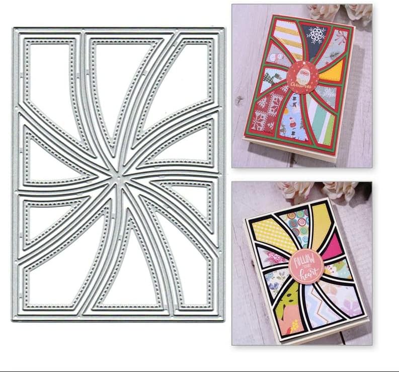 Rectangle Grid Frame Cutting Die Cuts, DIY Crafts Template Rectangle Grid Frame Scrapbook Cards Cutting Dies Cut Stencils for DIY Embossing Card Making Decorative Paper Dies Scrapbooking