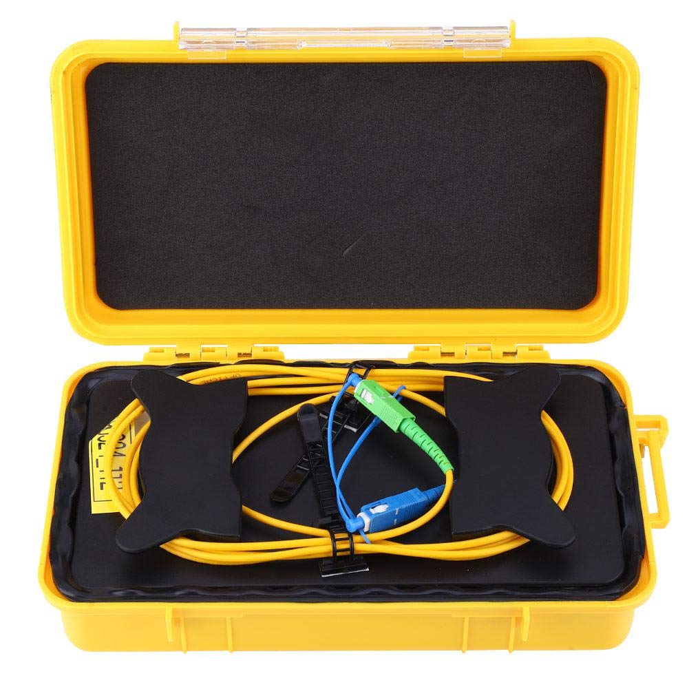 Caja de cable de lanzamiento OTDR de fibra óptica, cable de extensión de 2 km SM (9/125) Eliminador de zona muerta Cable de extensión de anillo de fibra óptica (SC/UPC-SC/APC)
