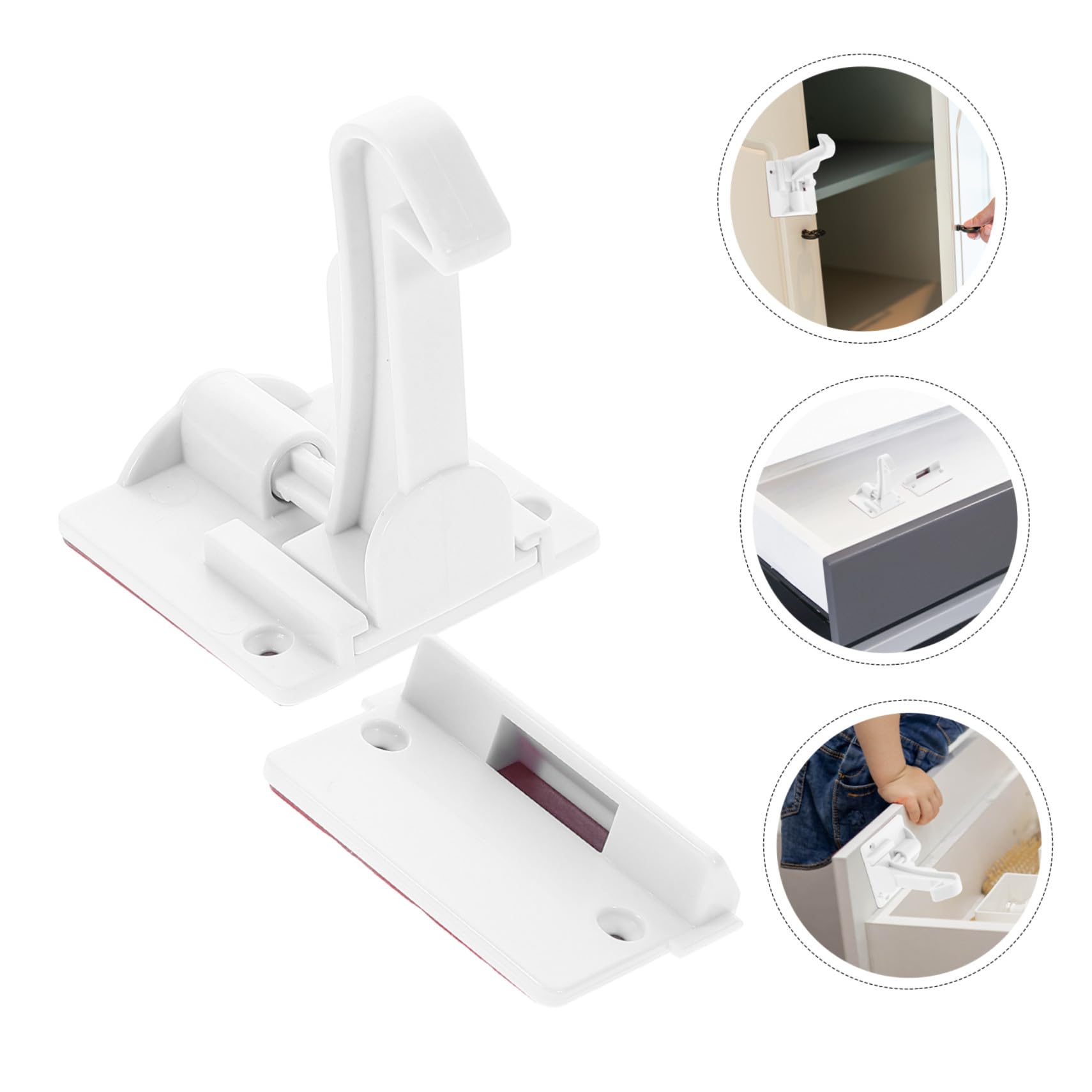 Cerradura Invisible de Seguridad para Cajones y Puertas 12 Piezas