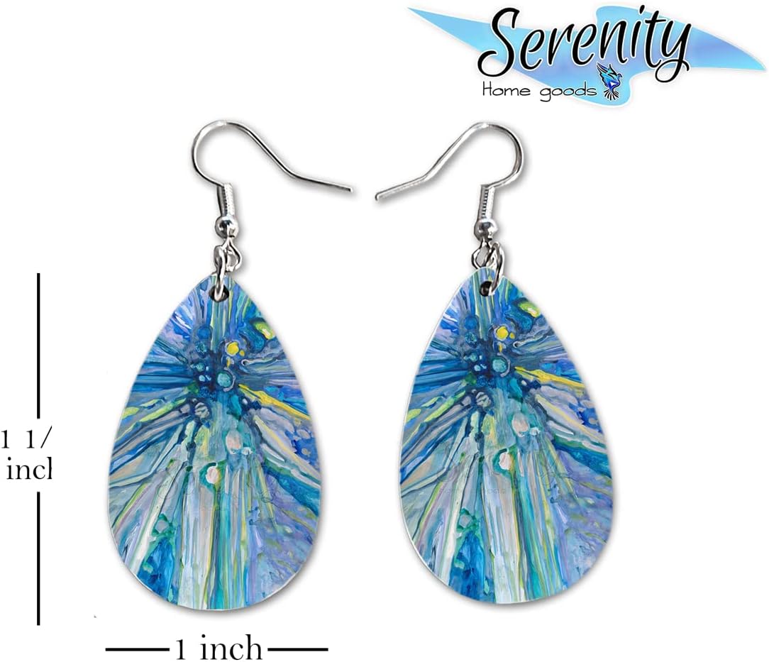 Maureen Claffy Artist Collection | Angel Gabriel Teardrop Dangle Earrings Set | Cute Girls Womens Jewelry Earings | Holiday Gifts | Summer Decorations Girlfriend Wife Adorable Fashion Accessories - Image 3