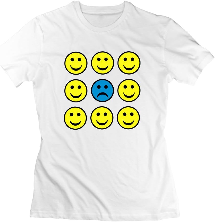 X112 Among A Group Of Smile Face Is A Sad Face Tshirt For Man M White