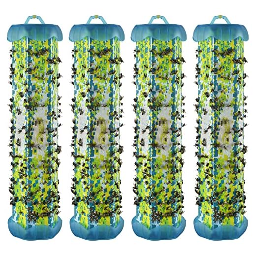 RESCUE! Non-Toxic TrapStik for Flies – Indoor Hanging Fly Trap - 4 Pack