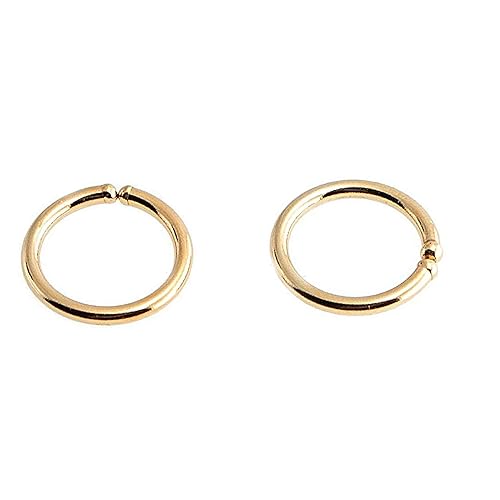 Gold Silver Hoop Earrings Cartilage Nose Septum Ear Helix Tragus Piercing Jewelry for Women Hypoallergenic Thin Tiny Hoops (6mm 22 Gauge  1 Pair,