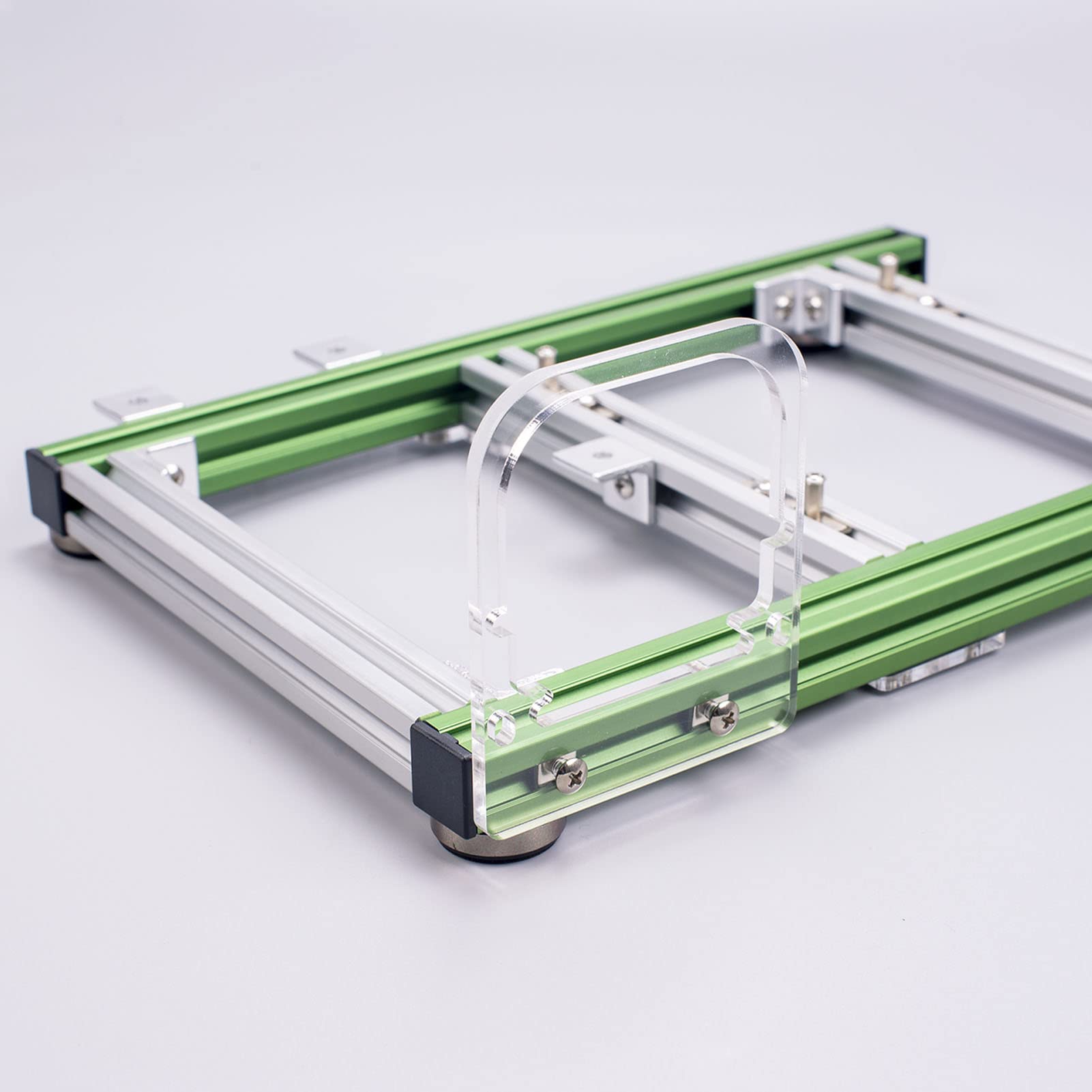 Staffa per Custodia Aperta per Computer ITX Telaio in Alluminio Fai-da-te con Buona Dissipazione del Calore per Uso Domestico e Configurazione di Gioco (Verde Argento)