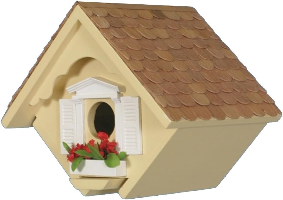 Home Bazaar Hand-made Little Wren Yellow Bird house - Bird Friendly - Home Decor