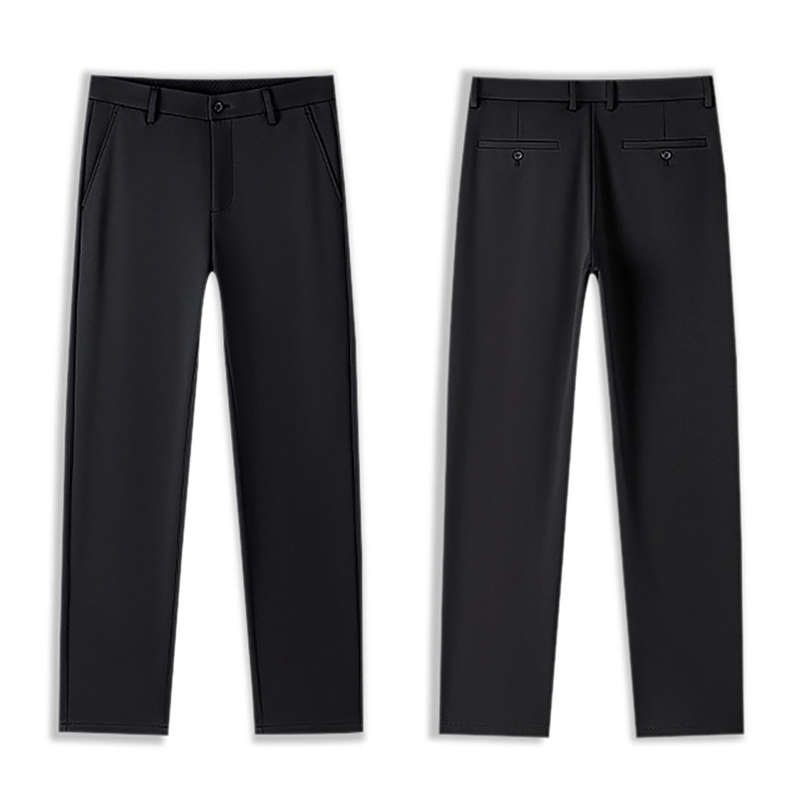Pantalon de costume classique pour garçon avec devant plat, confortable pour l'école, infroissable, facile d'entretien.