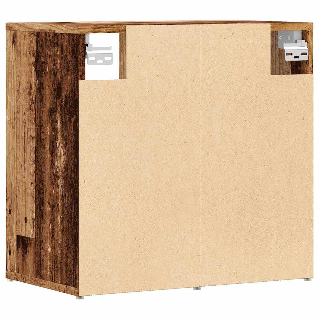 Szafki na buty, 2 sztuki, materiał drewnopochodny o wyglądzie starego drewna, 52 x 30 x 50 cm, z 12 półkami, elastyczny montaż, jako szafka pomocnicza lub regał do salonu, kuchni, jadalni