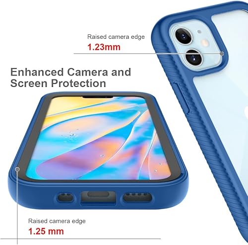 Miniatura 5 de Asuwish Funda de teléfono para iPhone 12 Pro iPhone12 6.1 con protector de pantalla de vidrio templado y soporte delgado, híbrido, resistente, funda