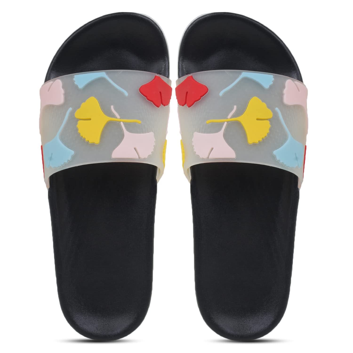 Pampy Angel Transparent Leaf Womens Flip Flops Slides Back Open Household Comfortable Slippers Black,38 (Euro) (B0B2975GMX) Amazon Price History, Amazon Price Tracker