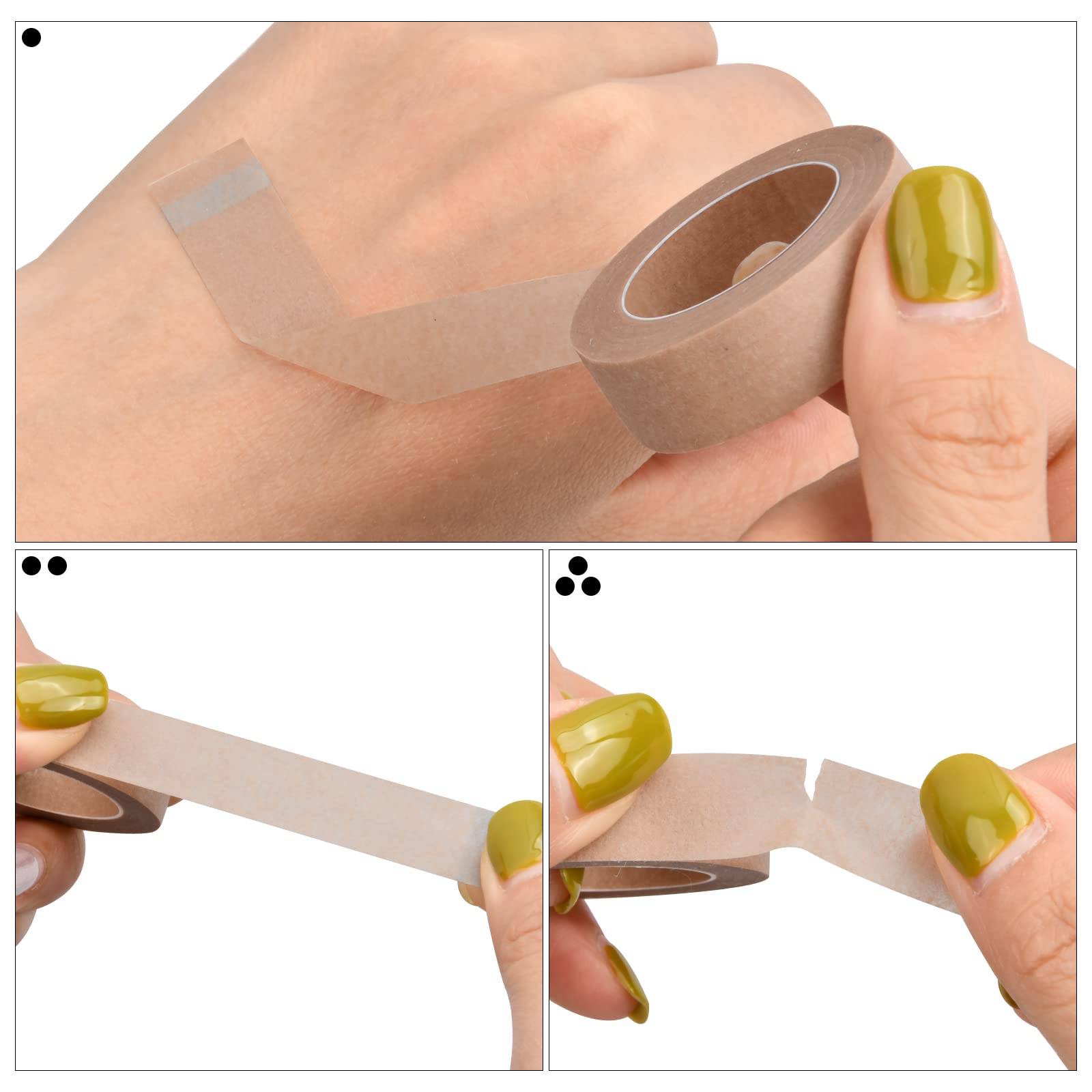 8 Rotoli Di Nastro Per Estensioni Ciglia In Tessuto Microporoso