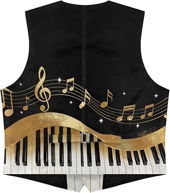 Boys Suit Vests Size 5-14 Sleeveless V-Neck Dress Vests with 3 Button Slim Fit Waistcoat with Adjustable Back Belt