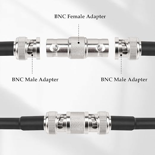 Adaptador BNC Hembra a Hembra 75 Ohm MOOKEERF 2 Piezas miniatura 5