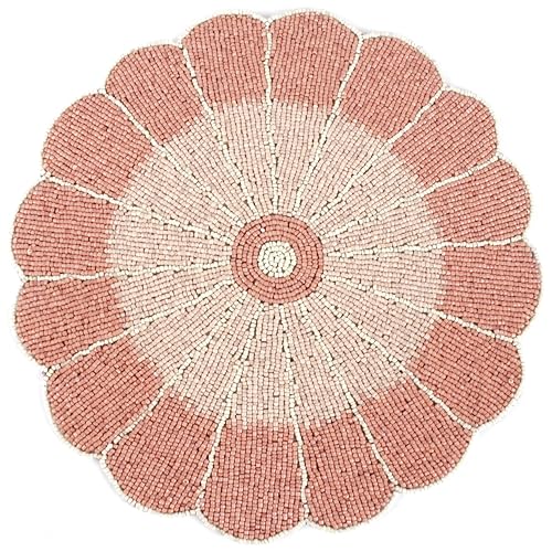 Elegant Beaded Placematss - 13” Round Charger Plate | Handmade