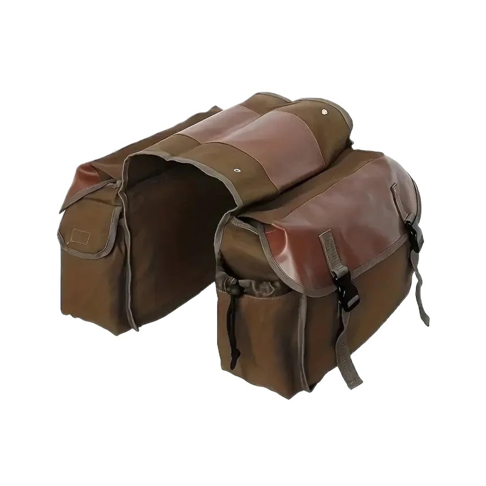 Bolsa Lateral Multifuncional for Bicicleta, Estante Trasero de Gran Capacidad, Lona Resistente al Desgaste, Compatible con Almacenamiento eléctrico Motocicleta(Brown)