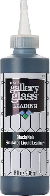 Plaid:Craft Gallery Glass Liquid Leading 8 oz-Black, 136927