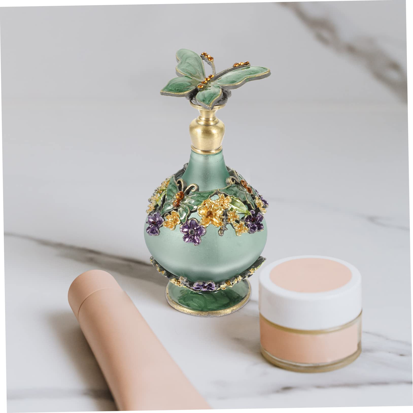 DECHOUS Bottiglia di Profumo Ricaricabile in Vetro da 23ml Chiusura Ermetica, Stile Vintage e Facile da Trasportare, per Viaggi e Uso Quotidiano