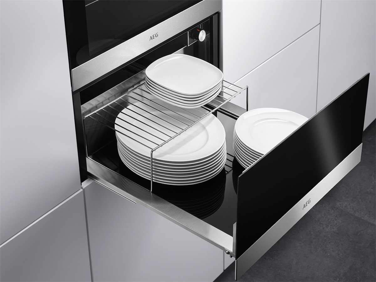 AEG KDK912924M Wärmeschublade Edelstahl 29cm SoftTip-Türmechanismus