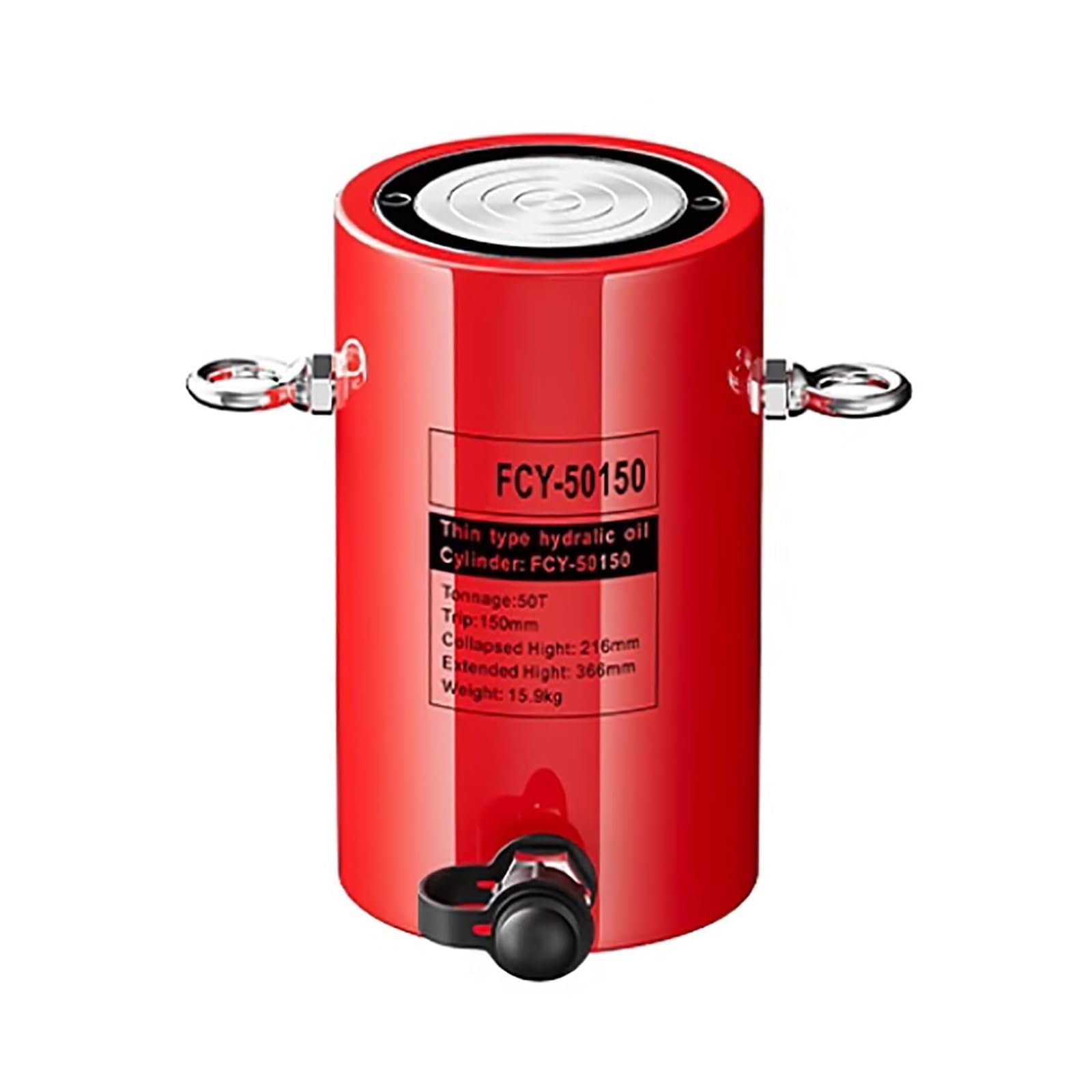 Przenośne podnośniki hydrauliczne, dzielone cylindry podnoszące, cylindry hydrauliczne o pojemności, funkcja automatycznego zwijania (skok 30T/29,999.7 kg-15.2 cm) (skok 50T/49,999.9 kg - 15.2 cm)