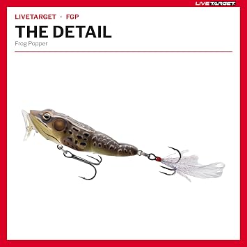 LIVE TARGET Frog Popper, Green yellow, 2.5'