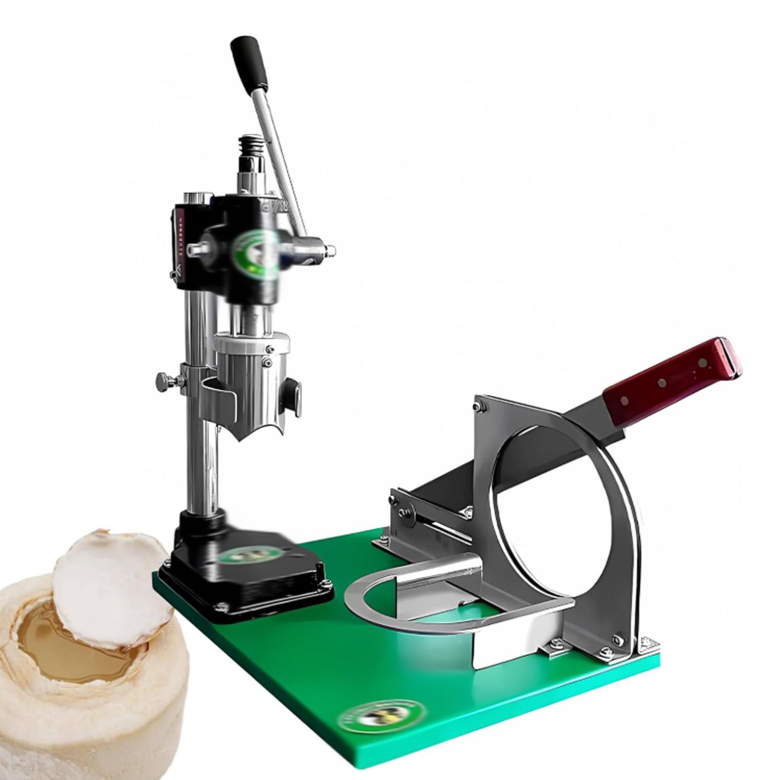 Oiyekntd Coconut Opener Tool, Manual Coconut Opener Machine Hand Press Driller Opener Coconut Opening Machine Coconut Hole Open 2.36" Diameter, for Fresh Coconut 1Handle