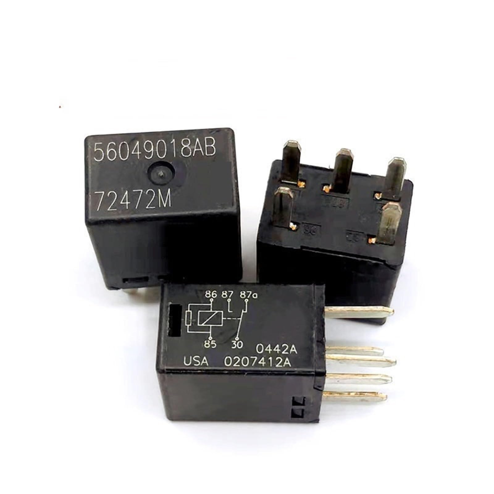 QEFHSVVZE Relay:56049018AB 72472M 12VDC Delivery 35A 5pins G8V-RH-1C7T-R-DC12 12VDC Automotive Relay(5pcs)