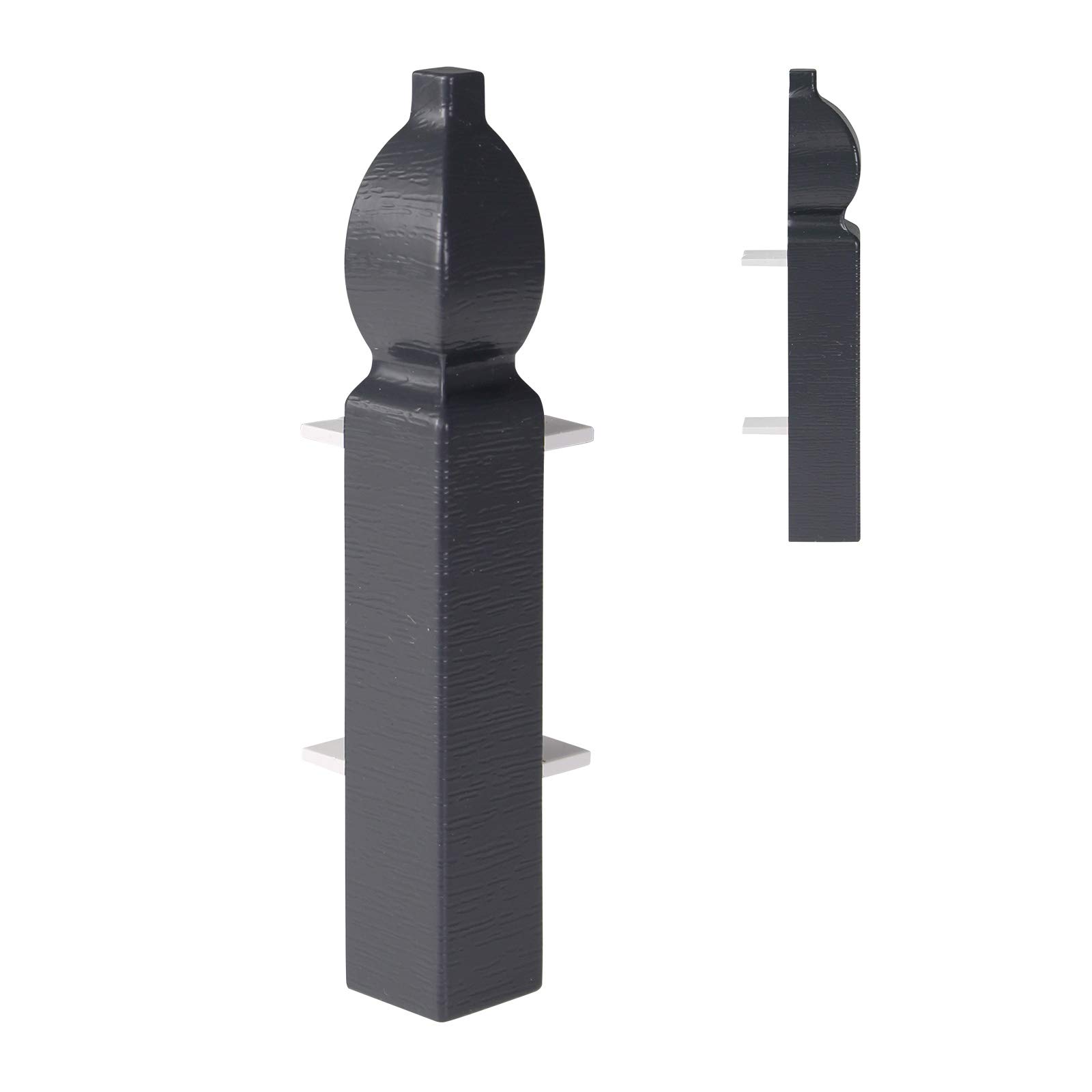 1 x Anthracite Grey Roomline External 90° Corner uPVC Plastic Skirting Board Joint