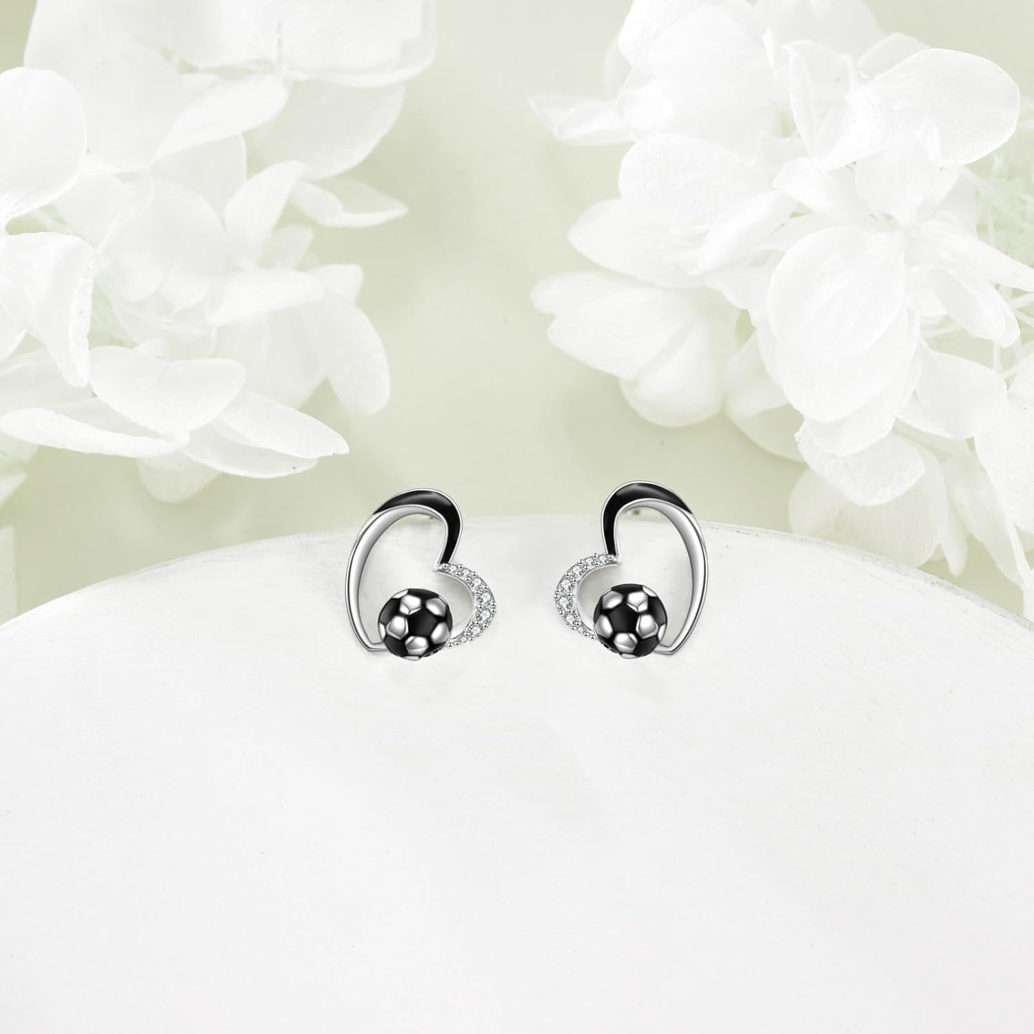 Volleyball/Basketball/Baseball/Soccer Earrings for Mom Women 925 Sterling Silver Sport Stud Earrings for Women Ball Jewelry Gifts for Sport Lover Player