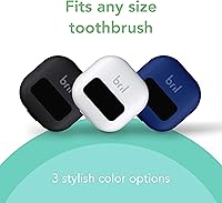 Vista 5 de Bril UV-C Toothbrush Cleaner, Portable Brush Cover, Holder, and Travel Case for Any Size Toothbrush, White, Black, Navy (3 Pack)